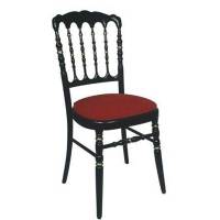Chaise napoléon noire assise rouge