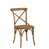 Chaise Cross back assise rotin