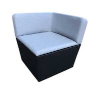 Canapé conic corner noir/gris