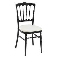 Chaise napoléon noire assise blanche