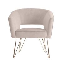 Fauteuil Axel velours taupe