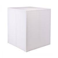 Table buffet carrée Box houssée blanche