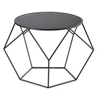 Table basse ronde noire Design