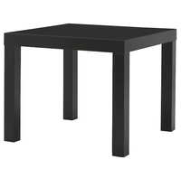 Table basse carrée Basic noire