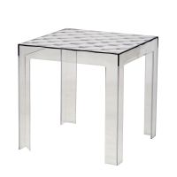 Table basse carrée transparente