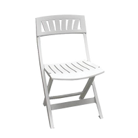 Chaise pliante résine blanche