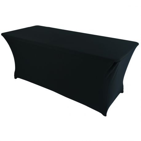 Table rectangulaire 6-8 pers. houssée noire 183cm-0