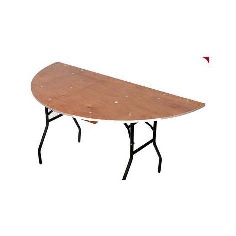Table demi-lune en bois 152cm-0