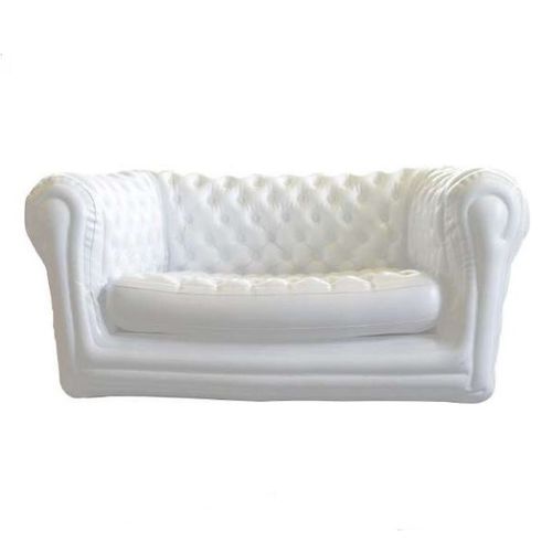 Canapé chesterfield gonflable blanc-0