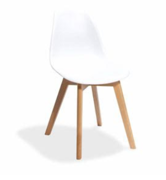 Chaise scandinave blanche-0