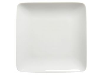 Assiette carrée Elegance blanche 15cm-0