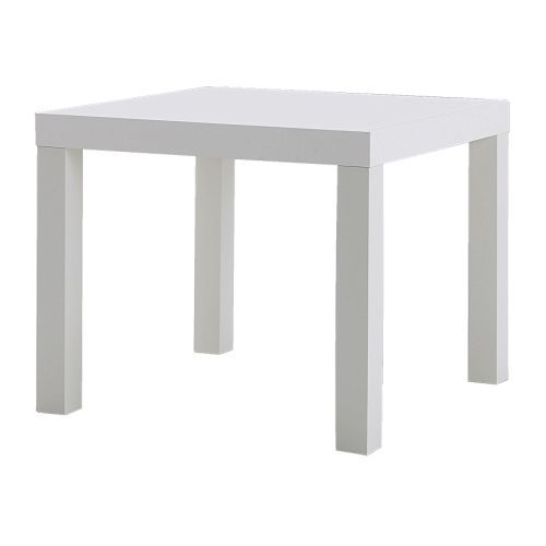 Table basse carrée Basic blanche-0