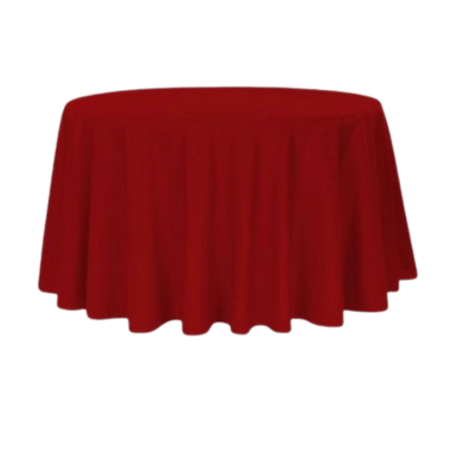 Nappe ronde rouge diamètre 280cm-0