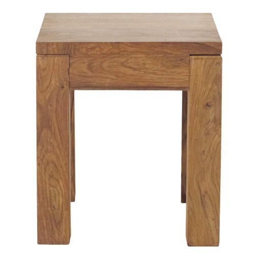 Table basse carrée bois Massif-0