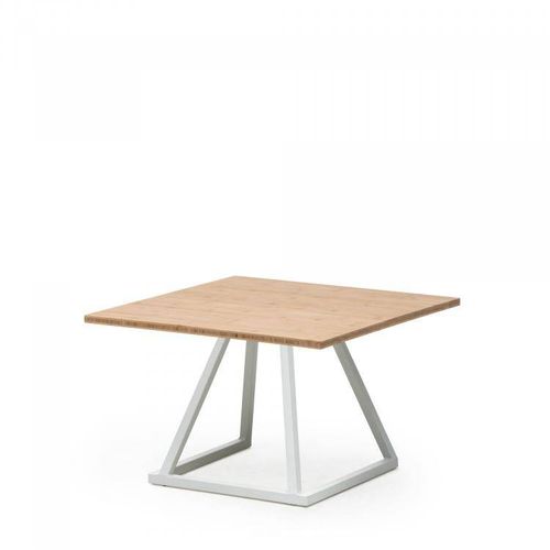 Table basse Linea blanche plateau bois-0
