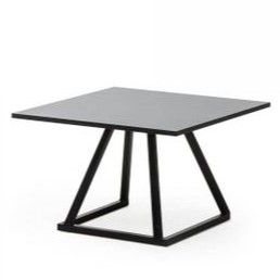 Table basse carrée Linea noire plateau noir-0