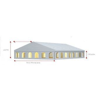 Tente structure Largeur 15m -0