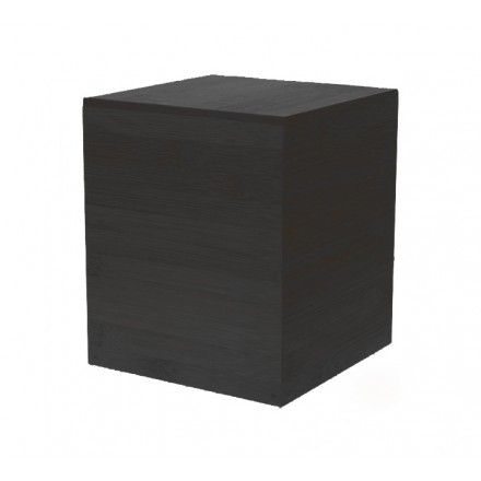 Réhausse cube noire en bambou-0