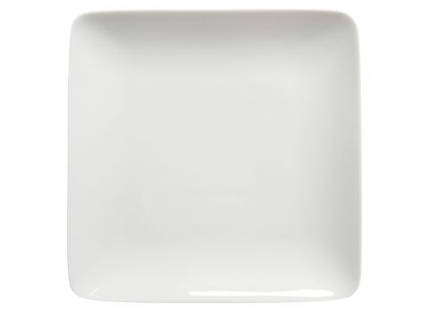 Assiette carrée Elegance blanche 26cm-0