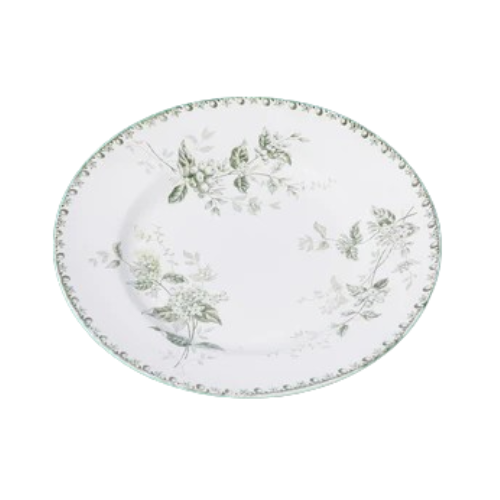 Assiette ronde verte 23cm-0