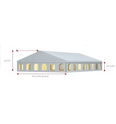 Tente structure classique largeur 8m-0