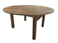 Table ronde bois Massif 8-10 personnes 152cm-0
