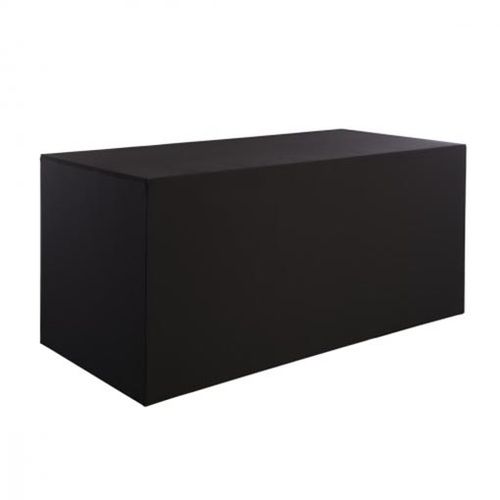 Table buffet rectangulaire Box houssée noire-0