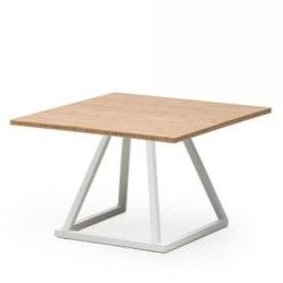 Table basse Linea blanche plateau bois-0