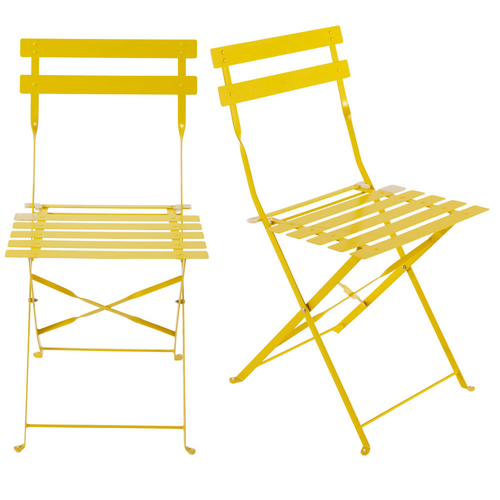 Chaise pliante Square jaune-0