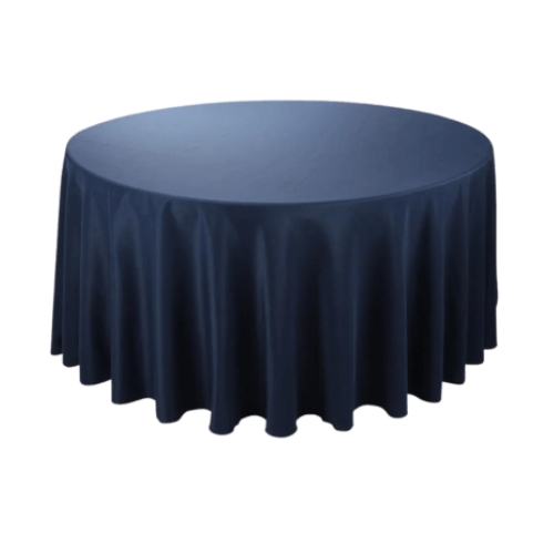 Nappe ronde bleu marine diamètre 280cm-0