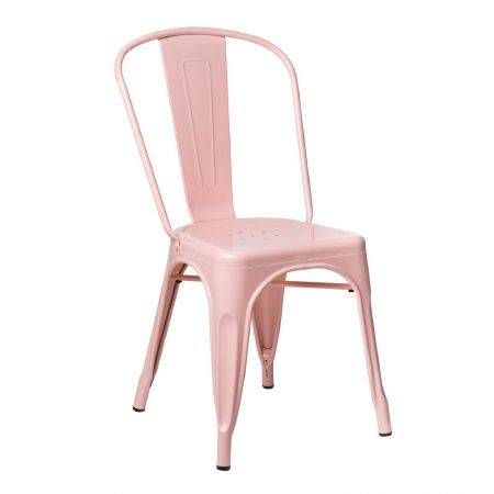 Chaise tolix rose pastel-0
