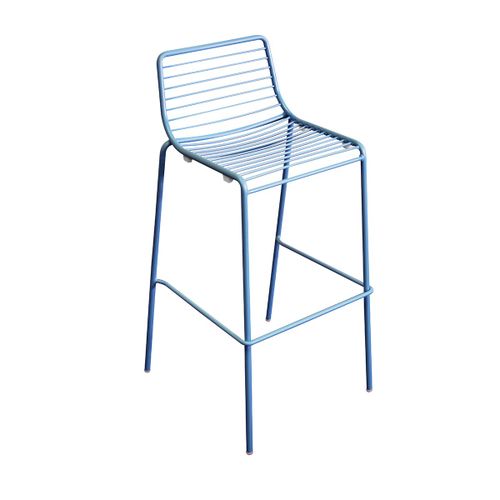 Chaise haute steel bleue-0