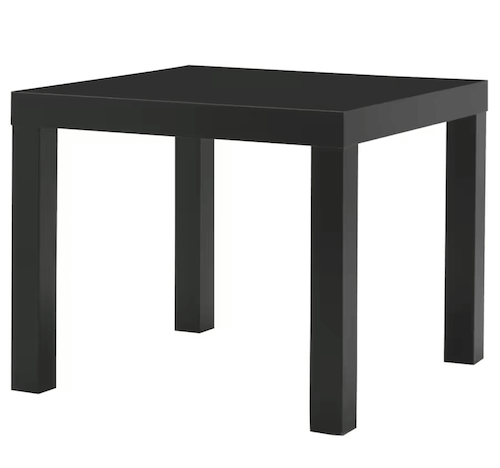 Table basse carrée Basic noire-0