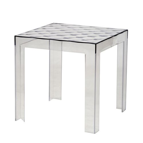 Table basse carrée transparente-0