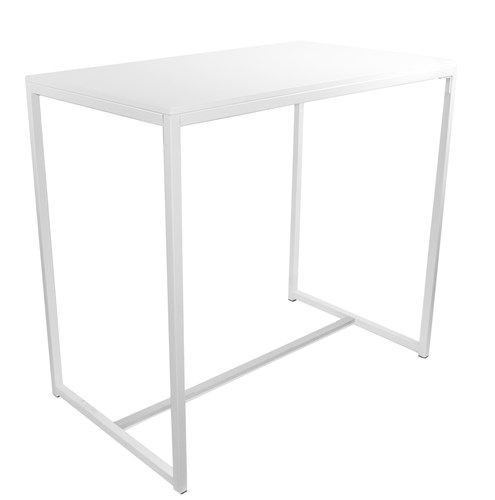 Table haute kubo blanche plateau blanc-0