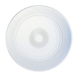 Assiette ronde transparente en Verre 27cm-0