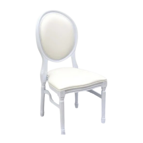 Chaise Médaillon Blanche -0