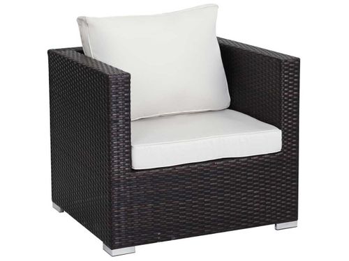 Fauteuil resine assise blanche-0